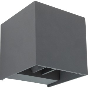 Moderne, anthrazitfarbene LED-Außenleuchte Veronika aus Aluminiumdruckguss.