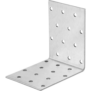 Staffa angolare zincata 60x60x60 mm per costruzioni in legno.