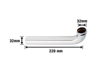 Waschtisch-Ablaufbogen Ø 32 x 220 mm Verchromt