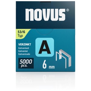 Novus Feindrahtklammern A 53/6, 6mm, 5000 Stk., verzinkt, für Tacker.