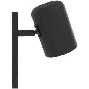 Lampada da tavolo nera Eglo Ceppino con testa orientabile, altezza 38 cm.