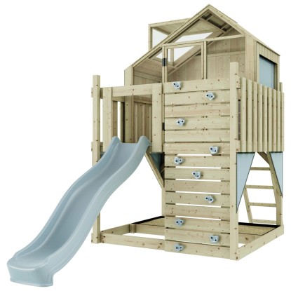 OutdoorToys Stelzenhaus Meteorit Holz Blau