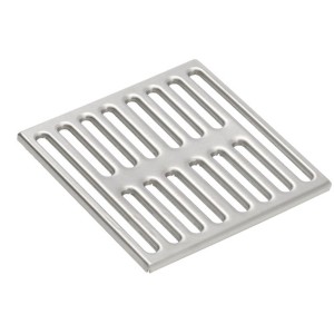 Grille carrée Marley en acier inoxydable 150x150 mm pour siphons de sol.
