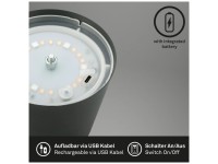 Briloner LED-Tischleuchte Kiki dimmbar RGB Anthrazit 200 lm / Ø 10,5 x 36 cm