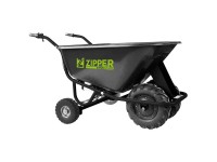 Zipper Schubkarre mit Akku Stahl Schwarz 160 l / Tragslast 300 kg