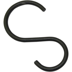 Gancio a S nero Gardinia (Ø 25mm) per bastoni per tende in stile industriale.