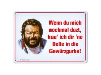 Puag Blechpostkarte Wenn du mich nochmal duzt 14,8 x 10,5 cm