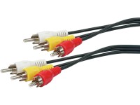 Schwaiger® Audio/Video-Anschlusskabel Schwarz 5 m