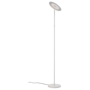 Lampada da terra a LED bianca Miranda, alta 180 cm, dimmerabile e con colore della luce regolabile.