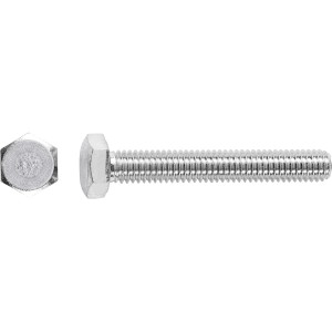 Vis à métaux LUX M10 x 30 mm zinguée, filetage total, 50 pièces.
