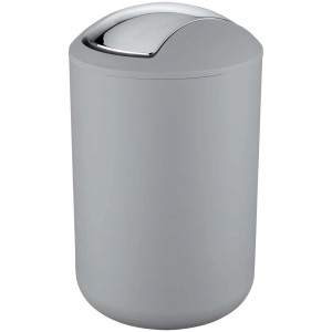 Cestino Wenko Brasil grigio con coperchio basculante, capacità 6,5 litri.