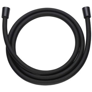 Flexible de douche noir Diaqua Chromalux Zero, 180 cm, en plastique avec raccord 1/2 pouce.