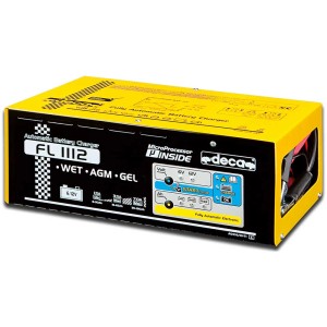 Chargeur de batterie FL 1112 pour batteries auto, moto et tracteur 6-12V.