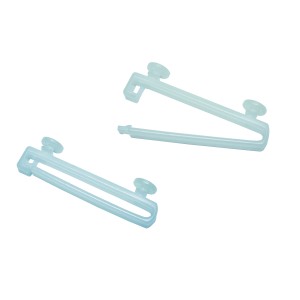 Gardinia Schlaufengleiter, 10er-Pack, weiß, für Gardinenschienen und Vorhangstangen.