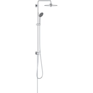 Sistema doccia Grohe Vitalio Joy 260 con soffione e doccetta, finitura cromata.