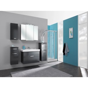 Lavabo in ceramica Pelipal, bianco, 80 cm di larghezza, lavabo da incasso con design lineare e ampia area di stoccaggio.