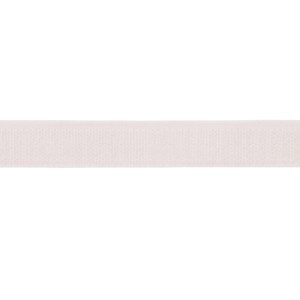 Bande auto-agrippante blanche Conacord en polyamide, largeur 20 mm, vendue au mètre.