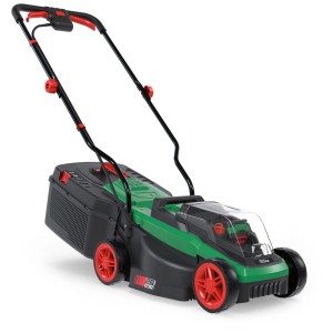 Tagliaerba a batteria Güde 320/20-4 con batteria e caricabatterie, nero e verde.