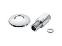 Abstellverschraubung gerade Messing verchromt 1/2