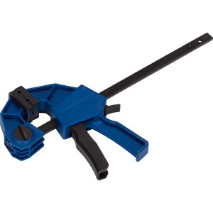 Serre-joint à une main LUX 150 mm, outil de serrage bleu et noir pour artisans.