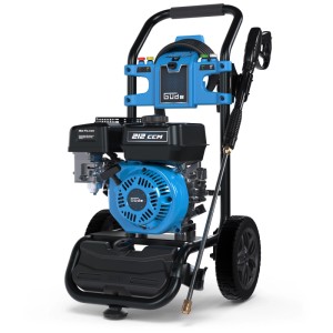 Idropulitrice a benzina Güde Fuel 250 con motore blu e telaio nero.