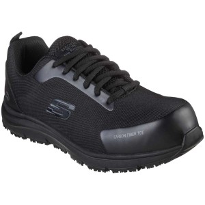 Scarpa antinfortunistica nera Skechers Work Ulmus S3 taglia 40 con puntale in carbonio.