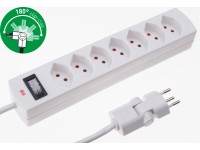 Safety-Line Steckdosenleiste 7-fach Kombi-Überstromschutz Kinderschutz Weiss Safety-Line Steckdosenleiste 7-fach Kombi-Überstromschutz Kinderschutz Weiss