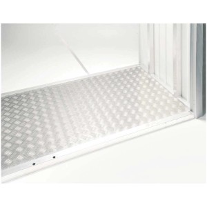 Panneau de plancher en tôle d'aluminium à damier pour armoire à outils 150 et abri de jardin Europa 1.