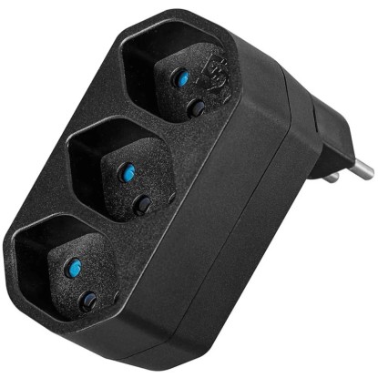 Steffen Mehrfachadapter Line drehbar 320° Schwarz