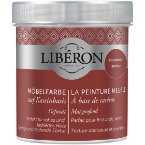 Libéron pittura per mobili a base di caseina Bolero Red, barattolo da 0,5 l.