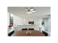 Globo Deckenventilator Metall E27 Nickel matt Höhe 28 cm Ø 76 cm / max. 60 W