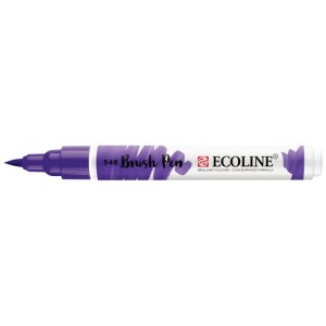 Ecoline Brushpen Blauviolett, Einzelstift für kreatives Gestalten und Handlettering.