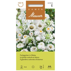 Samen Mauser Graines de fleurs Jardin de fleurs blanches : une variété de fleurs blanches pour les endroits ensoleillés.