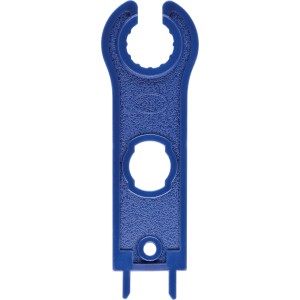 Set di chiavi solari Schwaiger blu per l'installazione di connettori per pannelli solari.