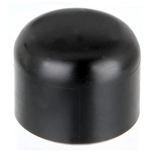 Capuchon de poteau noir Alberts en plastique pour poteaux métalliques, Ø 34 mm.