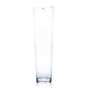 Vaso in vetro conico XXL Sandra Rich, Ø 22,5 cm, altezza 70 cm, trasparente.