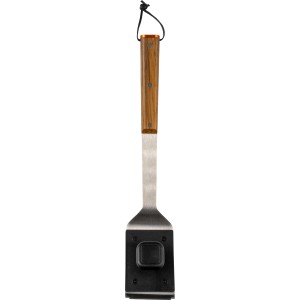 Spazzola per la pulizia BBQ Traeger con manico in teak e setole in nylon per griglie.