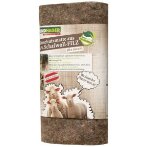 Tapis en feutre de laine de mouton Windhager, 38x200cm, pour la protection des plantes dans le jardin.