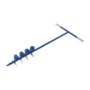 Tarière bleue LUX Classic, longueur 115 cm, avec poignée en T pour percer des trous dans le jardin.