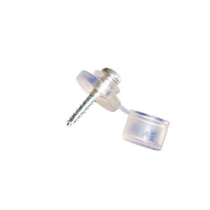 Vite Gutta zincata 5x25 mm con rondella di tenuta per coperture in plastica, 20 pezzi.