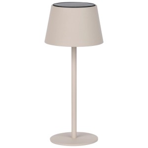 Lampada da tavolo solare Schönenberger Umbo color sabbia. Luce LED in policarbonato per esterni.