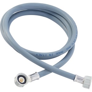 Tuyau d'arrivée d'eau gris de 2 m pour lave-linge et lave-vaisselle avec raccord G 3/4.