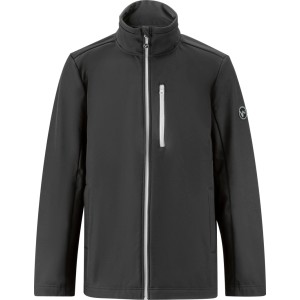 Giacca softshell nera da uomo, taglia XXL, ideale per lavori di costruzione e attività all'aperto.