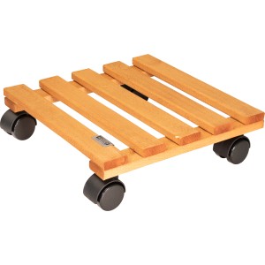 Wagner Multi Roller GH0632, sottovaso a rotelle in castagno con 4 ruote doppie, 280x280mm, fino a 100kg.