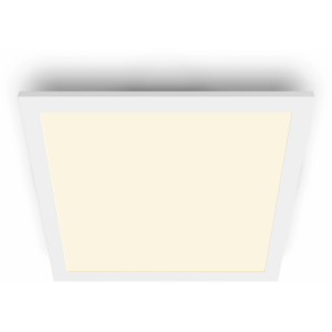 Plafonnier LED Philips Touch SceneSwitch carré blanc, 12 W, 2700 K.