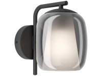 Eglo Applique Ciampino E27 acciaio vetro Nero 22 x 15 cm