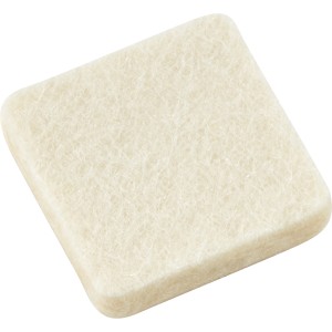 Patins carrés auto-adhésifs en feutre de laine pour parquet, 25x25 mm.