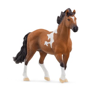 Étalon Schleich Mangalarga Marchador, figurine de cheval pie brun et blanc.