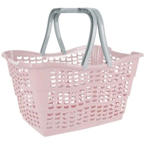 Cesto per la spesa Keeeper Alma, Nordic Pink, 15 litri. Cesto pratico con manici.