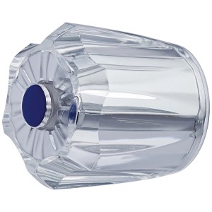 Maniglia acrilica blu, ricambio 13 mm per rubinetti, controllo acqua fredda.